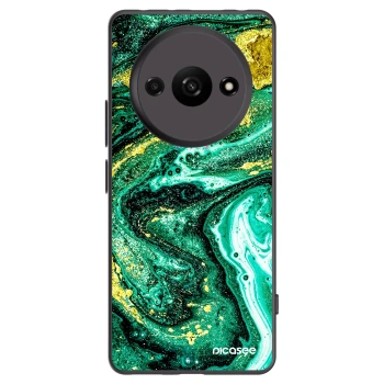 Picasee husă neagră din silicon pentru Xiaomi Redmi A3 - Green Gold