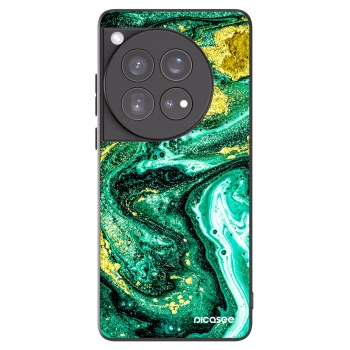 Picasee husă neagră din silicon pentru OnePlus 12 5G - Green Gold