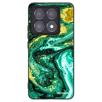 Picasee husă neagră din silicon pentru Xiaomi 14T Pro - Green Gold