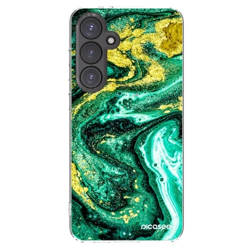 Picasee husă transparentă din silicon pentru Samsung Galaxy S24 FE S721B - Green Gold