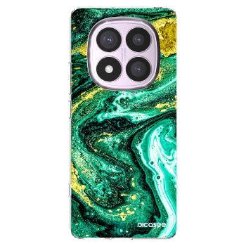 Picasee husă transparentă din silicon pentru Xiaomi Redmi Note 14 Pro 5G - Green Gold