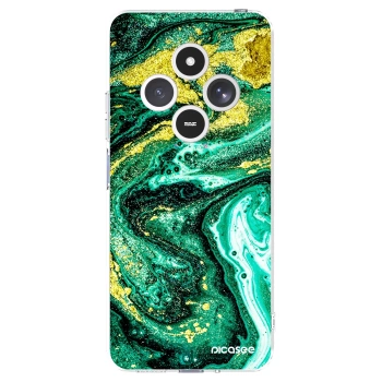 Picasee husă transparentă din silicon pentru Xiaomi Redmi 14C - Green Gold