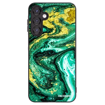 Picasee husă neagră din silicon pentru Samsung Galaxy A16 5G - Green Gold