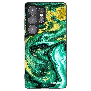 Picasee husă neagră din silicon pentru Samsung Galaxy S25 Ultra 5G - Green Gold