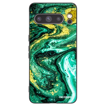 Picasee husă neagră din silicon pentru Google Pixel 8 Pro - Green Gold