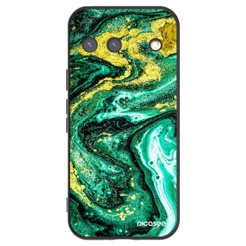 Picasee husă neagră din silicon pentru Google Pixel 9 - Green Gold