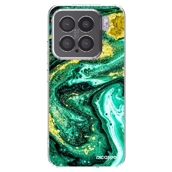 Picasee husă transparentă din silicon pentru Xiaomi 15 - Green Gold