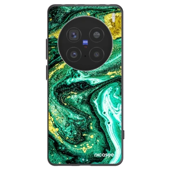Picasee husă neagră din silicon pentru Vivo X200 Pro - Green Gold