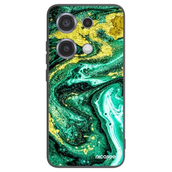 Picasee husă neagră din silicon pentru Xiaomi Redmi Note 14S - Green Gold