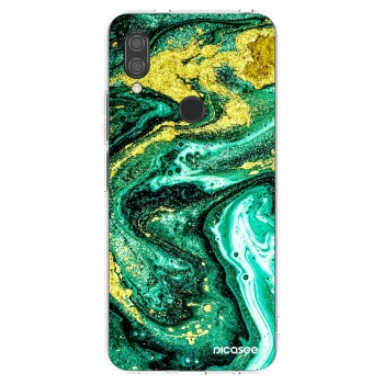 Picasee husă transparentă din silicon pentru Xiaomi Redmi 7 - Green Gold