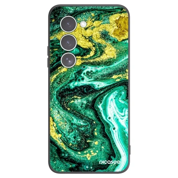 Picasee husă neagră din silicon pentru Xiaomi Redmi 15 5G - Green Gold