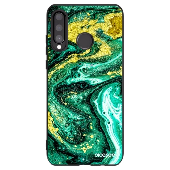Picasee husă neagră din silicon pentru Huawei P30 Lite - Green Gold