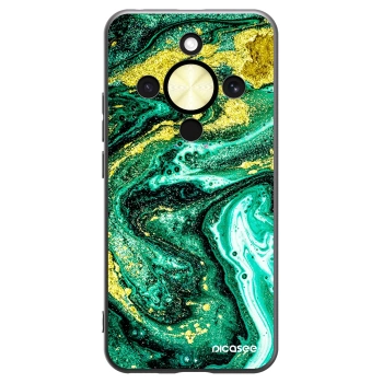Picasee husă neagră din silicon pentru Honor Magic8 Lite 5G - Green Gold