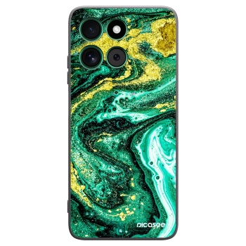 Picasee husă neagră din silicon pentru Motorola Moto G57 Power - Green Gold