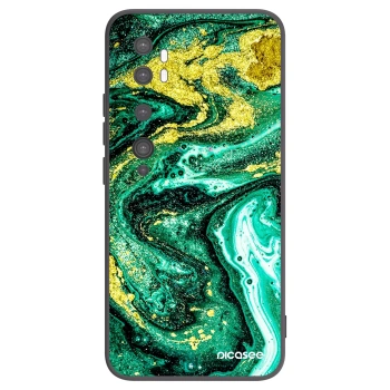 Picasee husă neagră din silicon pentru Xiaomi Mi Note 10 (Pro) - Green Gold