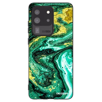 Picasee husă neagră din silicon pentru Samsung Galaxy S20 Ultra 5G G988F - Green Gold