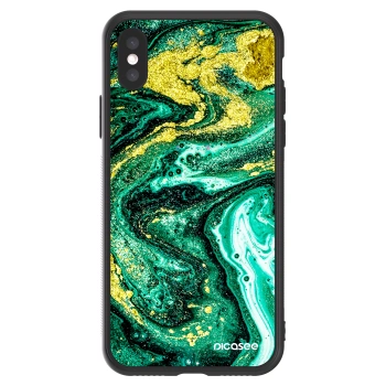 Picasee ULTIMATE CASE pentru Apple iPhone X/XS - Green Gold