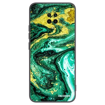 Picasee husă neagră din silicon pentru Xiaomi Redmi Note 9 Pro - Green Gold