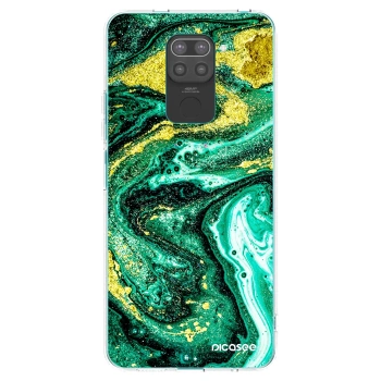 Picasee husă neagră din silicon pentru Xiaomi Redmi Note 9 - Green Gold