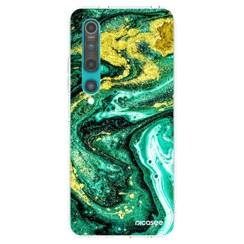 Picasee husă transparentă din silicon pentru Xiaomi Mi 10 - Green Gold