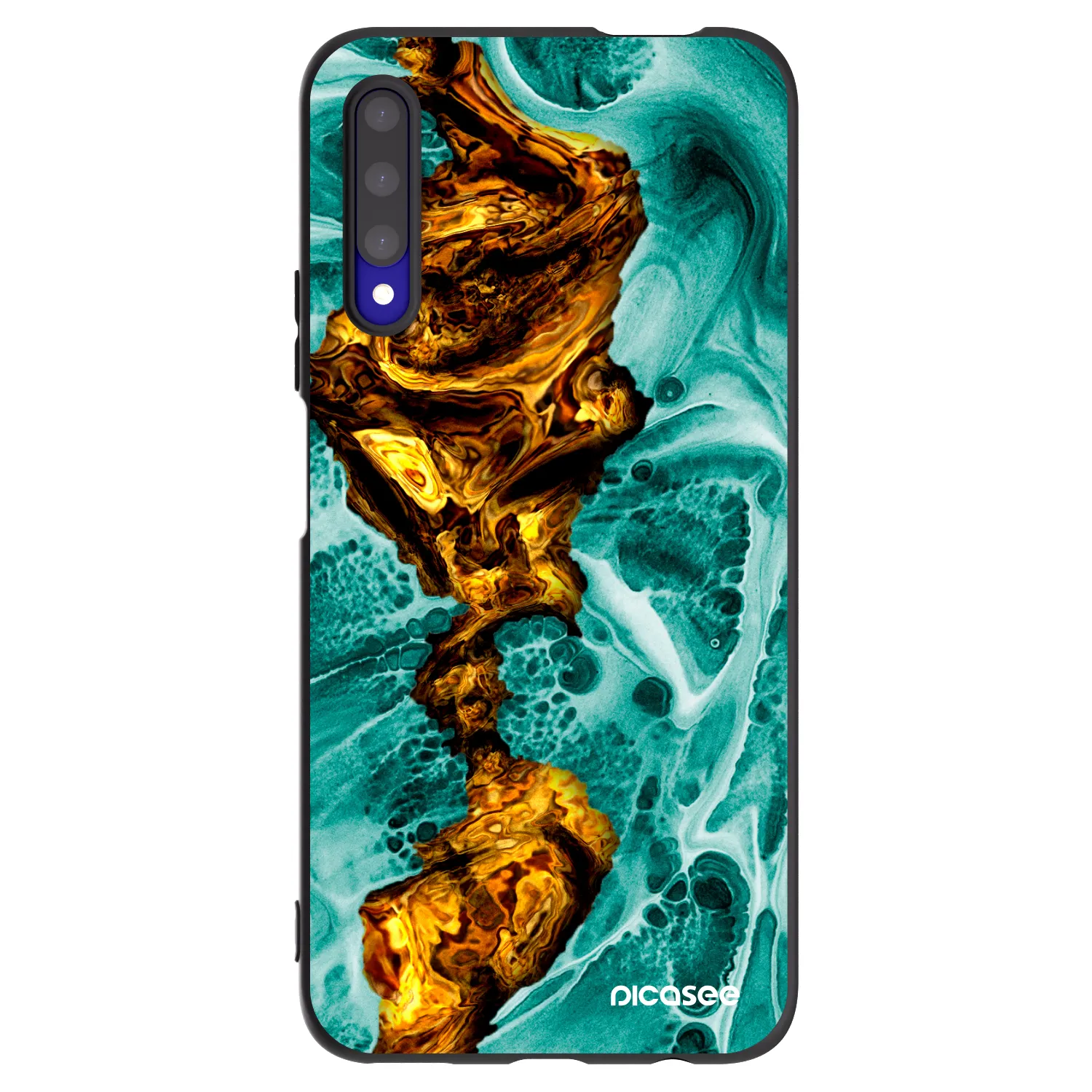 Picasee husă neagră din silicon pentru Honor 9X Pro - Goldsky