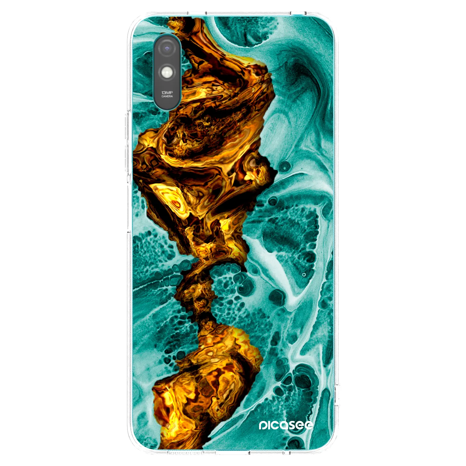 Picasee husă transparentă din silicon pentru Xiaomi Redmi 9A - Goldsky