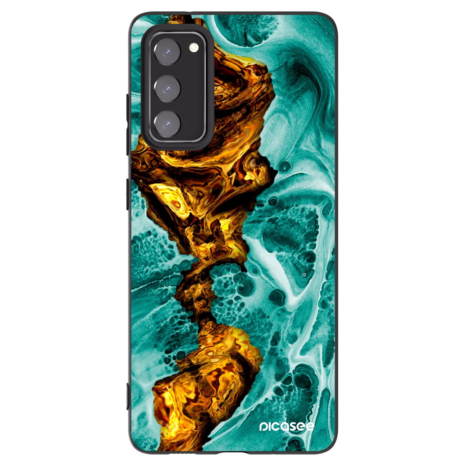 Picasee husă neagră din silicon pentru Samsung Galaxy S20 FE - Goldsky