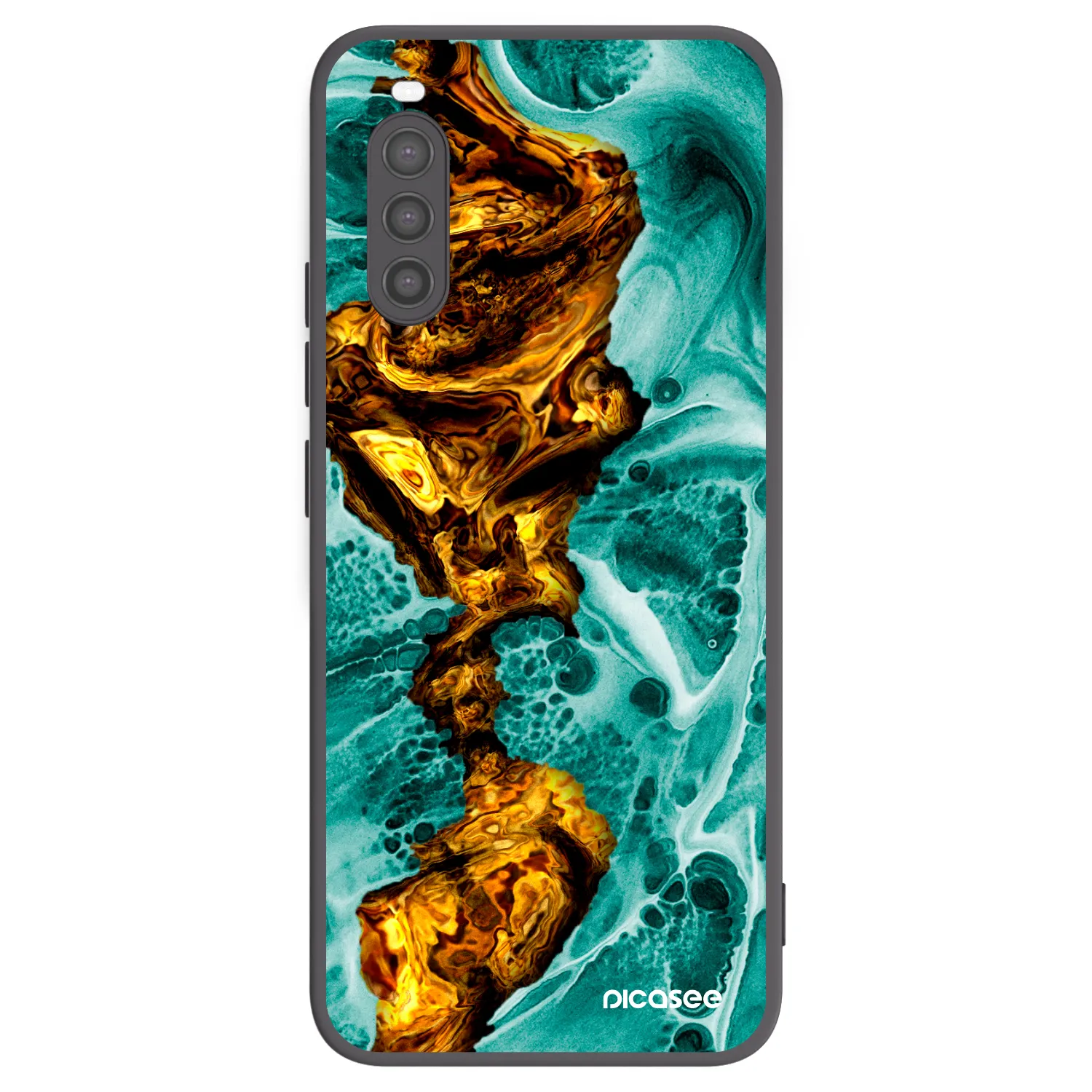 Picasee husă neagră din silicon pentru Sony Xperia 10 II - Goldsky