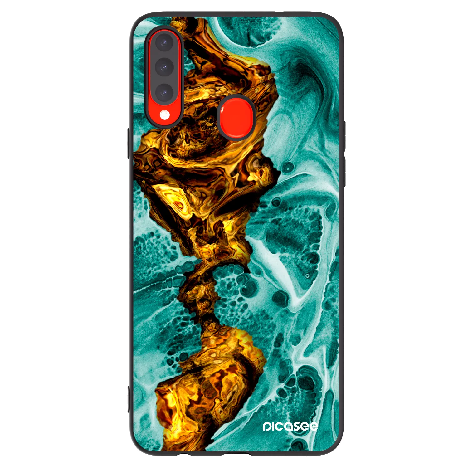 Picasee husă neagră din silicon pentru Samsung Galaxy A20s - Goldsky