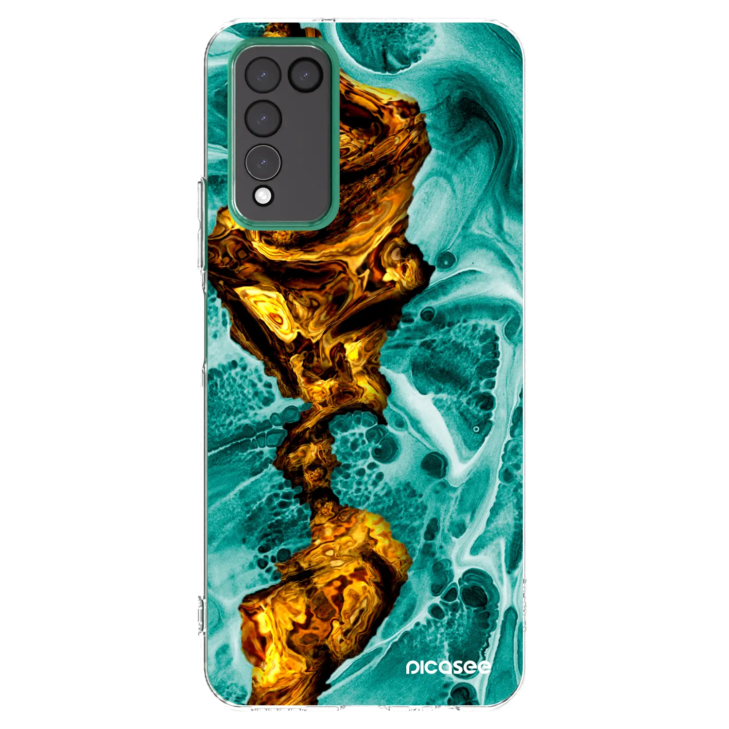 Picasee husă transparentă din silicon pentru Honor 10X Lite - Goldsky