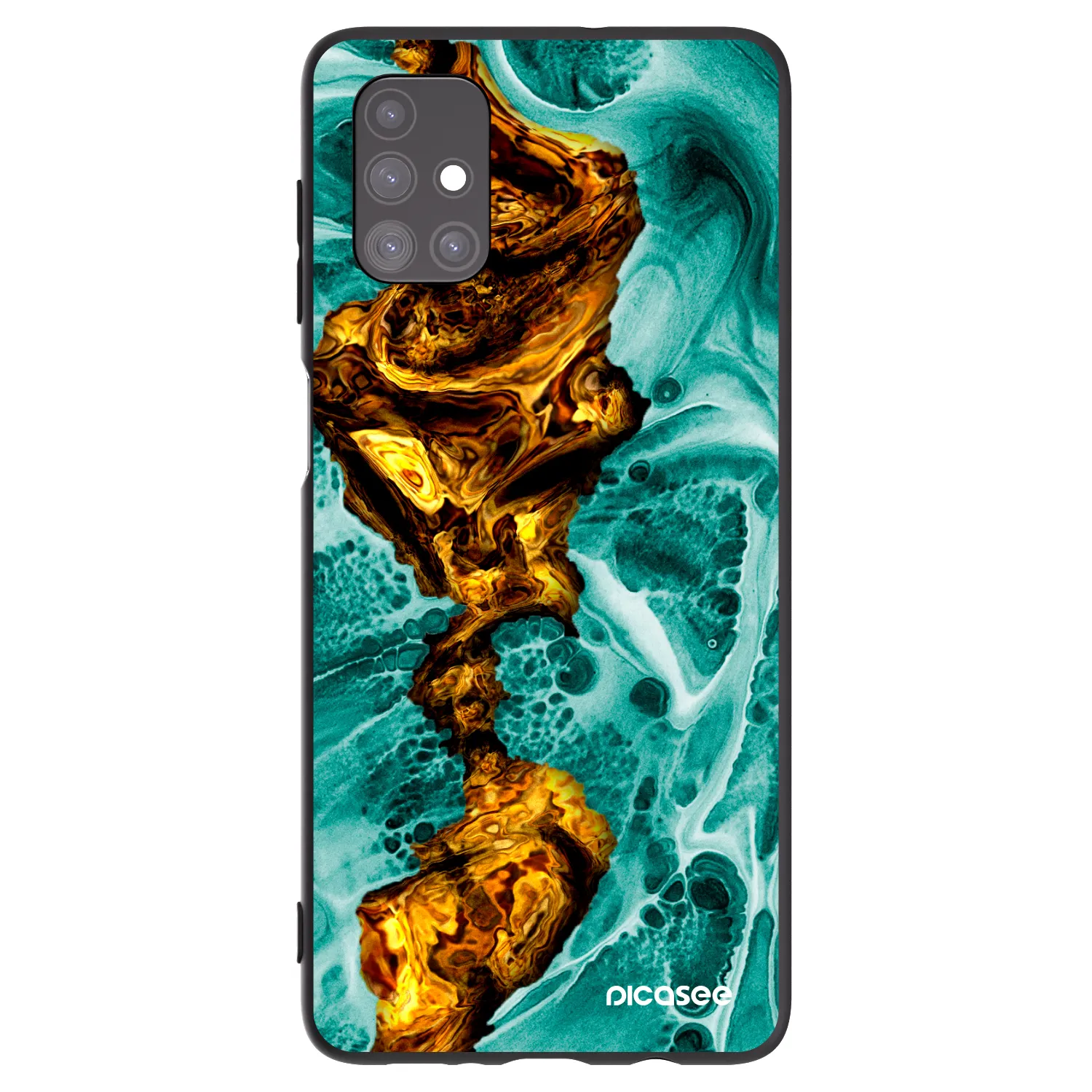 Picasee husă neagră din silicon pentru Samsung Galaxy M51 M515F - Goldsky