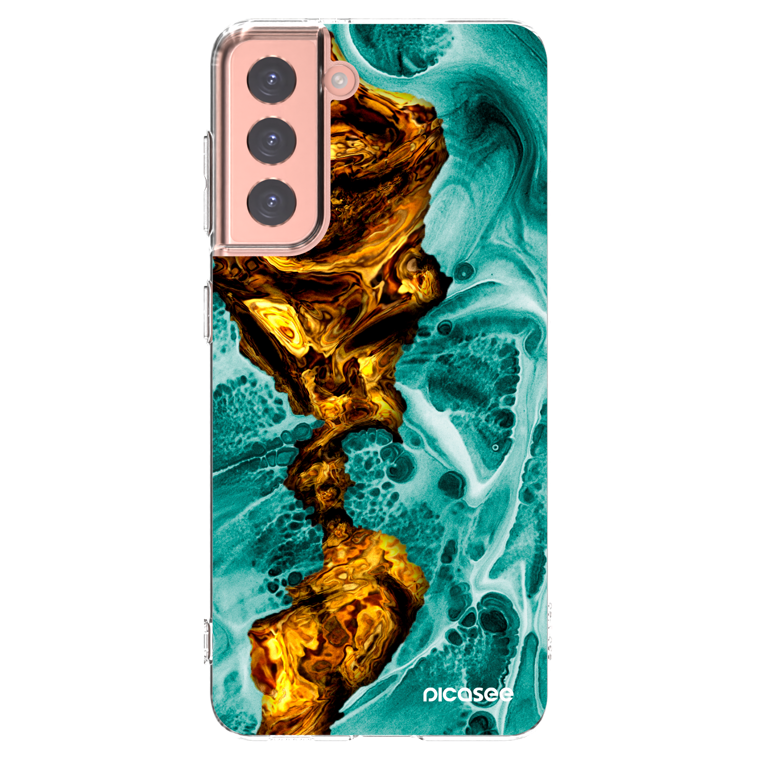 Picasee husă transparentă din silicon pentru Samsung Galaxy S21 5G G991B - Goldsky