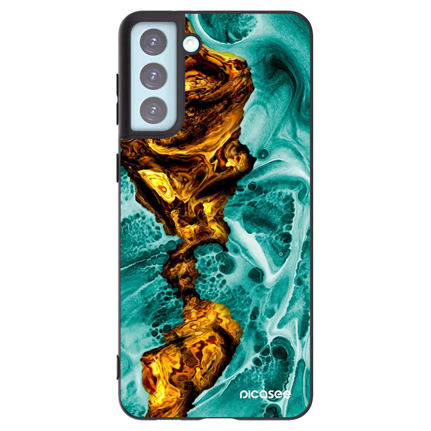 Picasee husă neagră din silicon pentru Samsung Galaxy S21+ 5G G996F - Goldsky