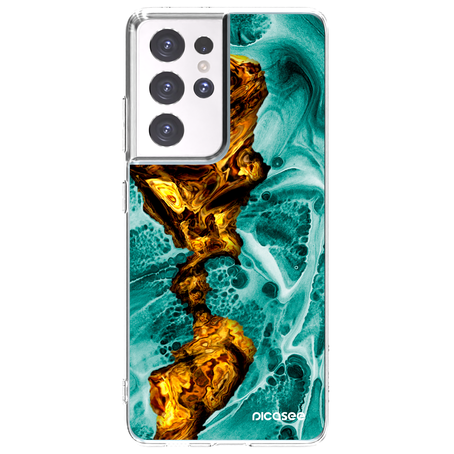 Picasee husă transparentă din silicon pentru Samsung Galaxy S21 Ultra 5G G998B - Goldsky