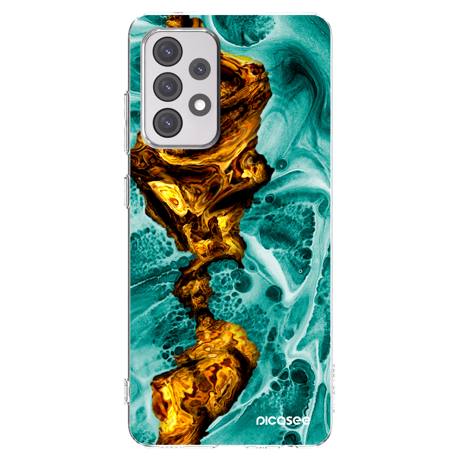 Picasee husă transparentă din silicon pentru Samsung Galaxy A52 5G A525F - Goldsky