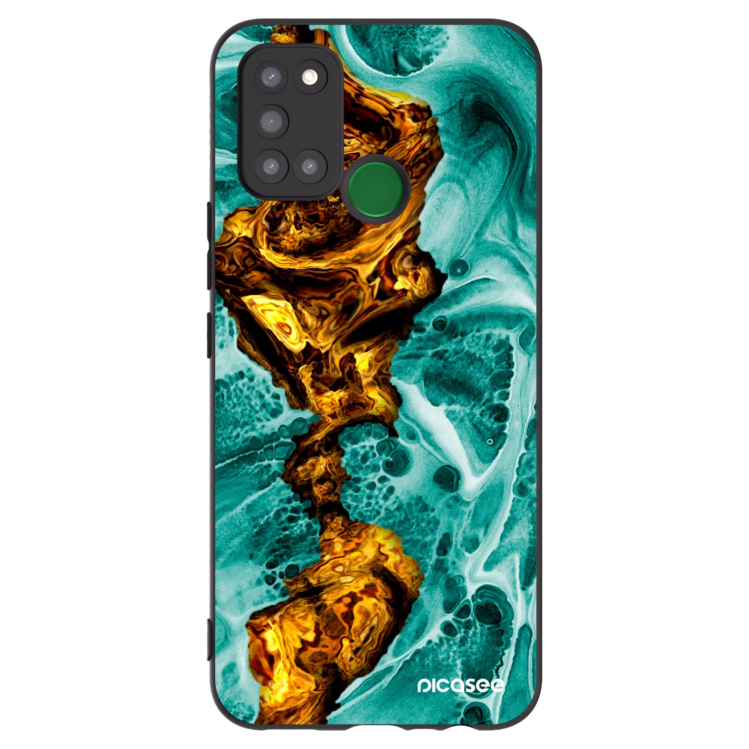 Picasee husă neagră din silicon pentru Realme 7i - Goldsky