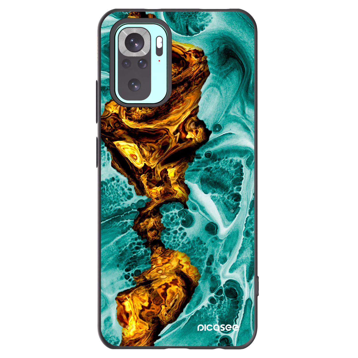 Picasee husă neagră din silicon pentru Xiaomi Redmi Note 10 Pro - Goldsky