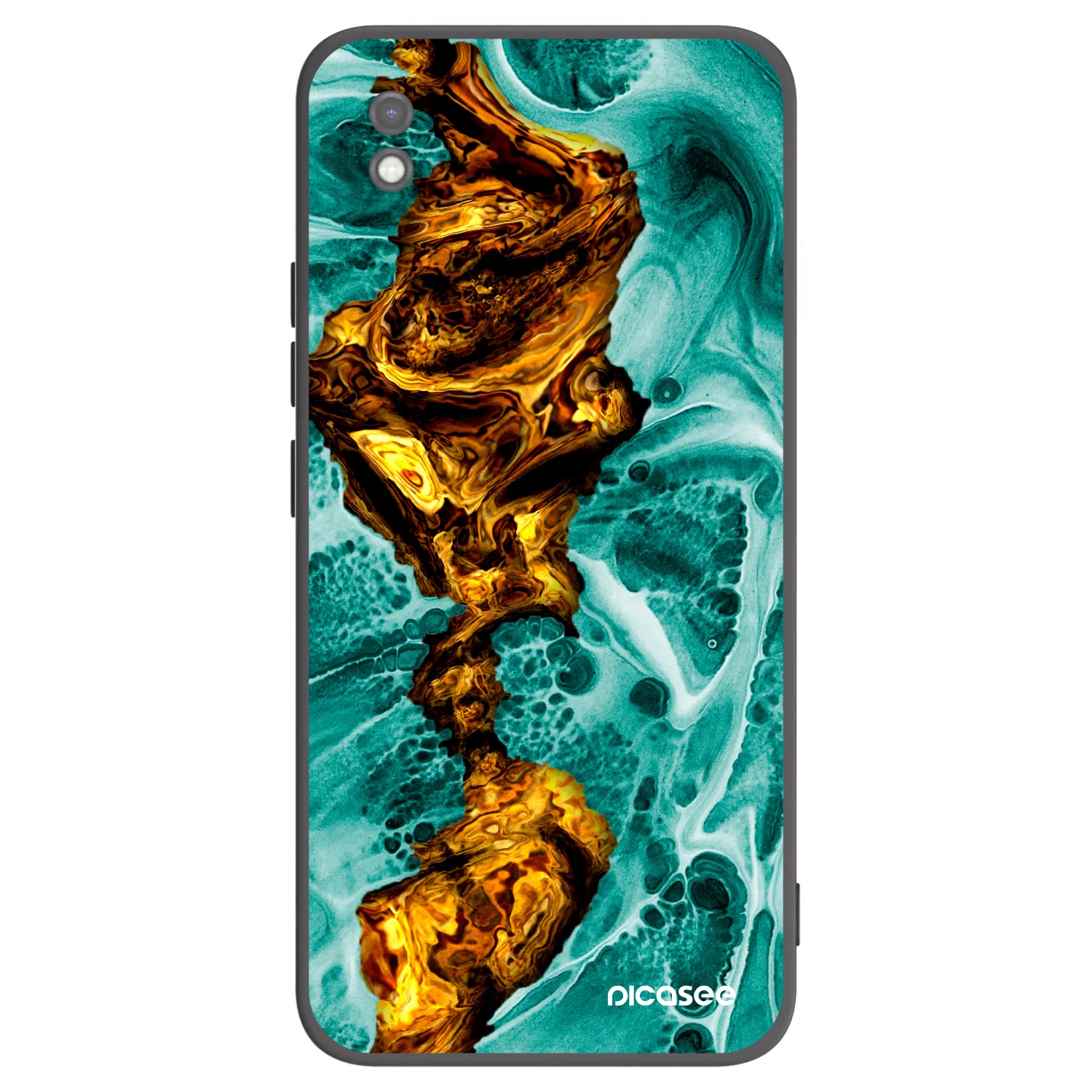 Picasee husă neagră din silicon pentru Xiaomi Redmi 9AT - Goldsky
