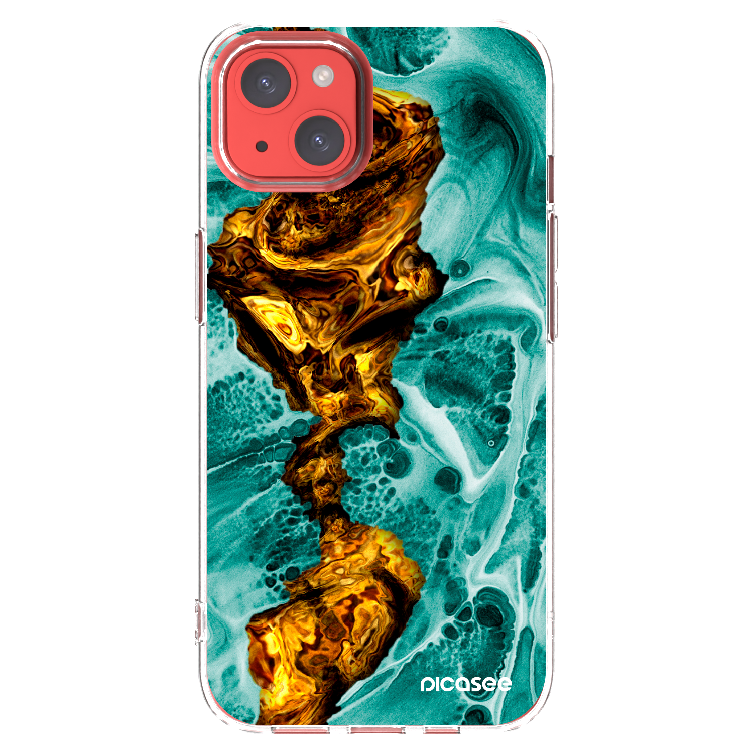 Picasee husă transparentă din silicon pentru Apple iPhone 13 - Goldsky