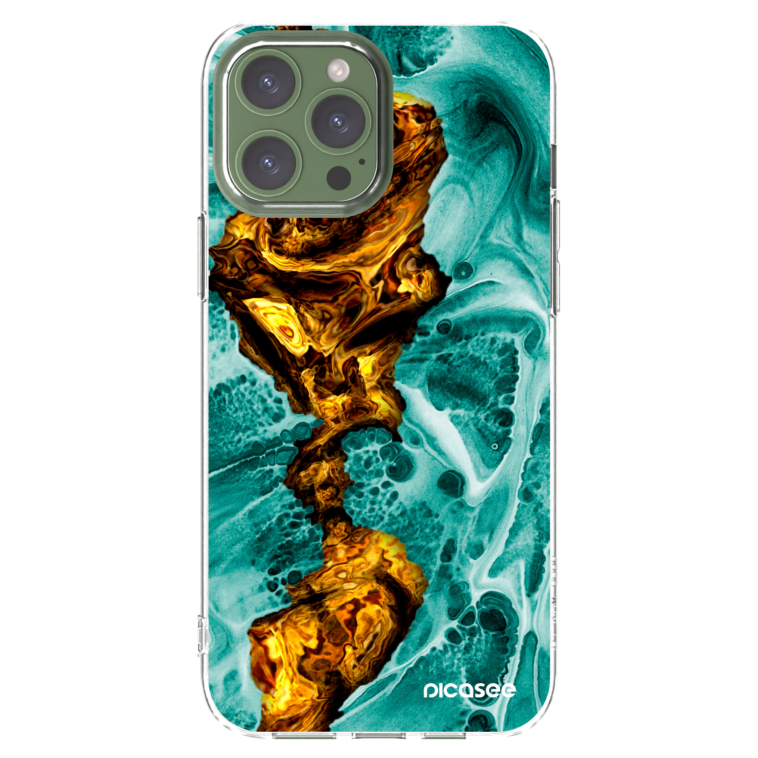 Picasee husă transparentă din silicon pentru Apple iPhone 13 Pro Max - Goldsky
