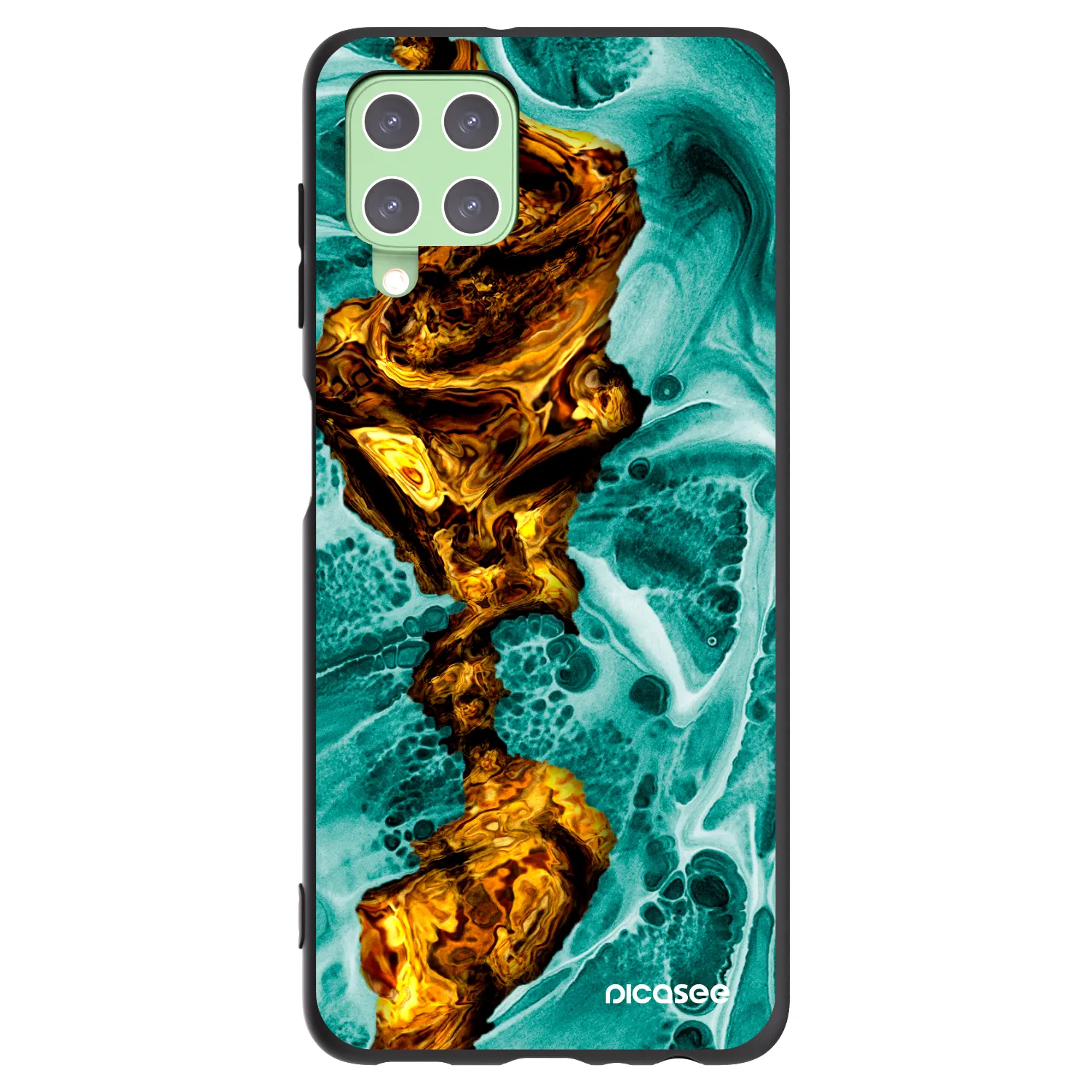Picasee husă neagră din silicon pentru Samsung Galaxy A22 A225F 4G - Goldsky