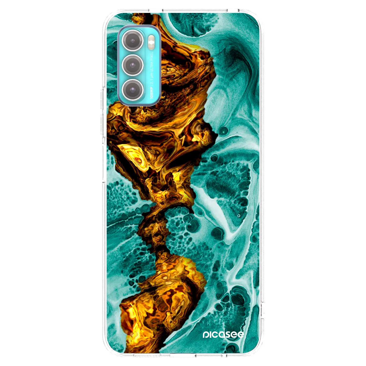 Picasee husă transparentă din silicon pentru Motorola Moto G60 - Goldsky