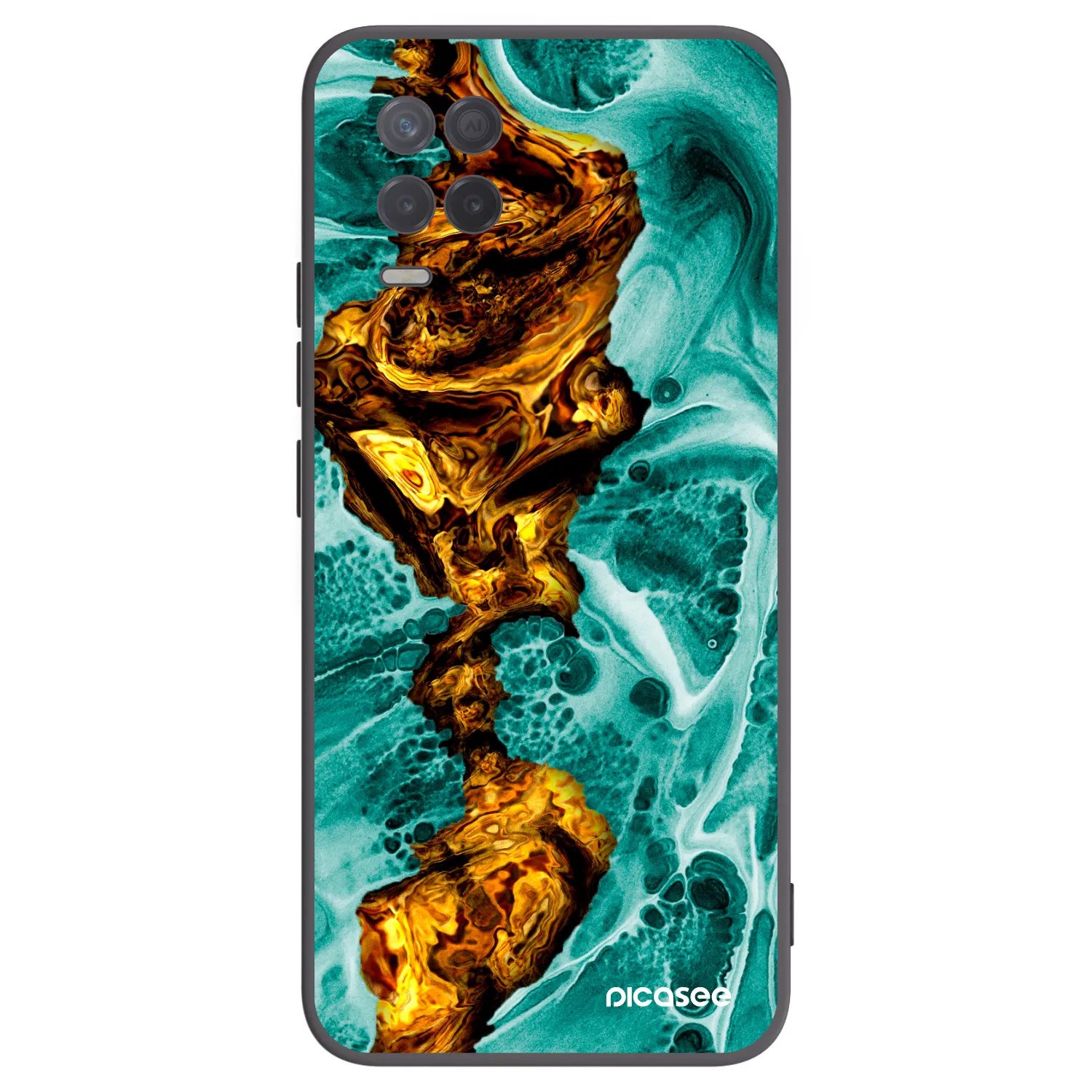 Picasee husă neagră din silicon pentru Realme 8 5G - Goldsky