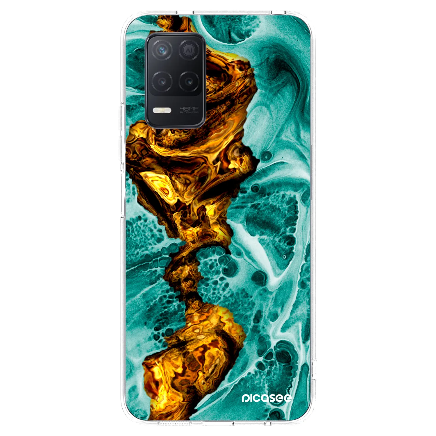 Picasee husă transparentă din silicon pentru Realme 8 5G - Goldsky