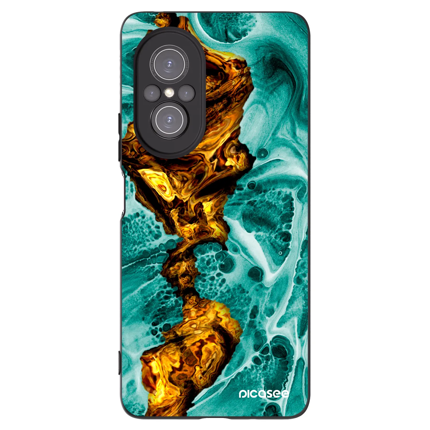 Picasee husă neagră din silicon pentru Huawei Nova 9 SE - Goldsky