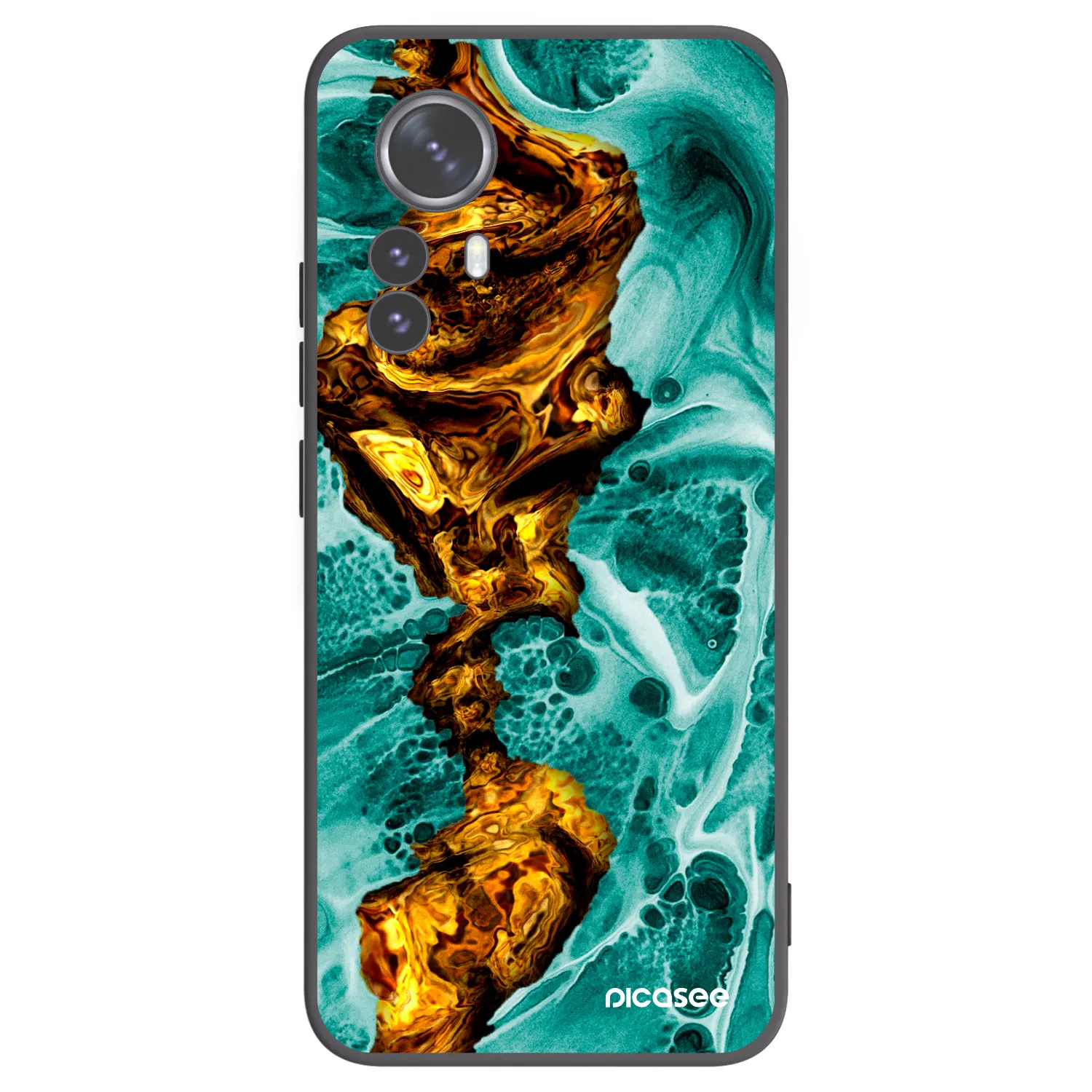 Picasee husă neagră din silicon pentru Xiaomi 12 Pro - Goldsky