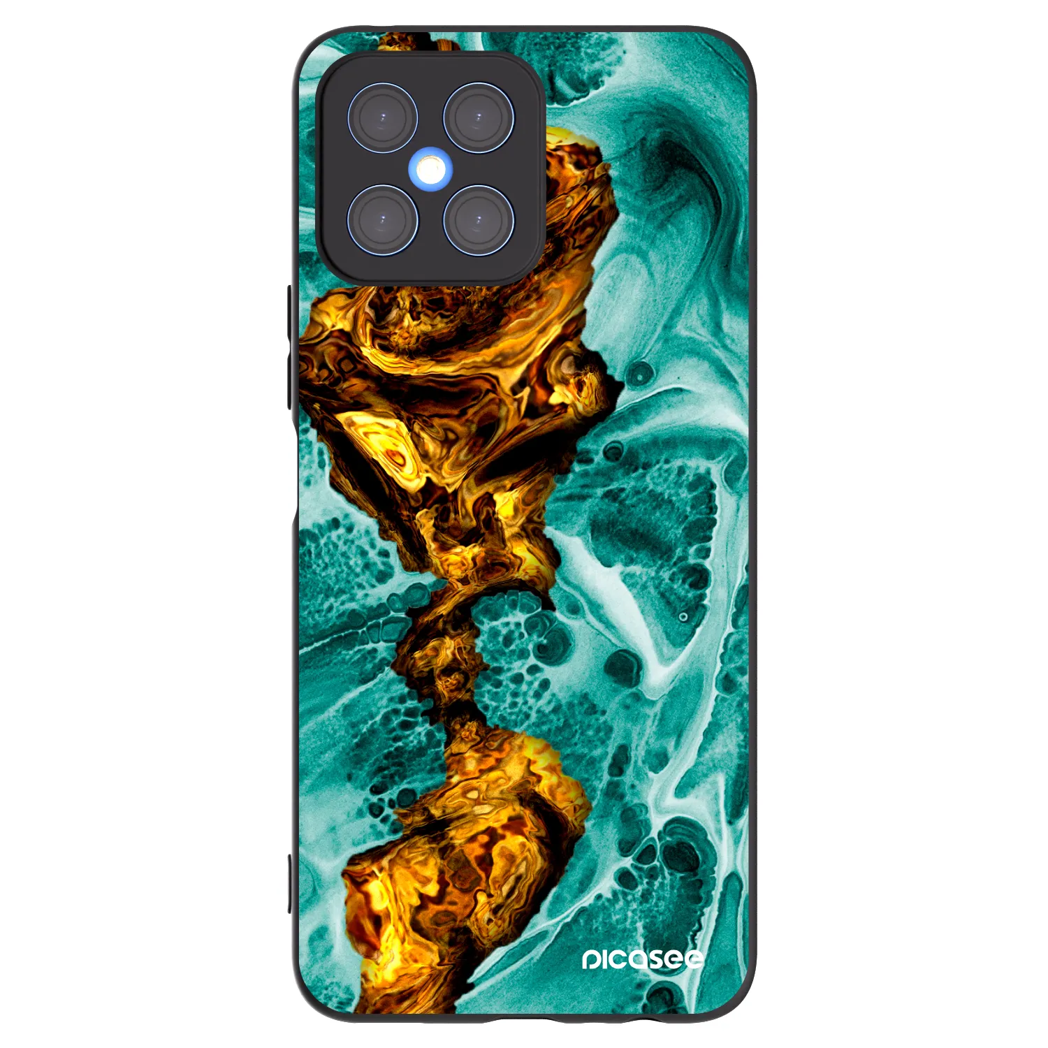 Picasee husă neagră din silicon pentru Honor X8 4G - Goldsky