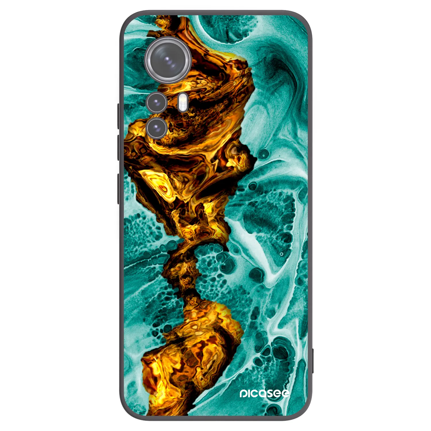 Picasee husă neagră din silicon pentru Xiaomi 12X - Goldsky