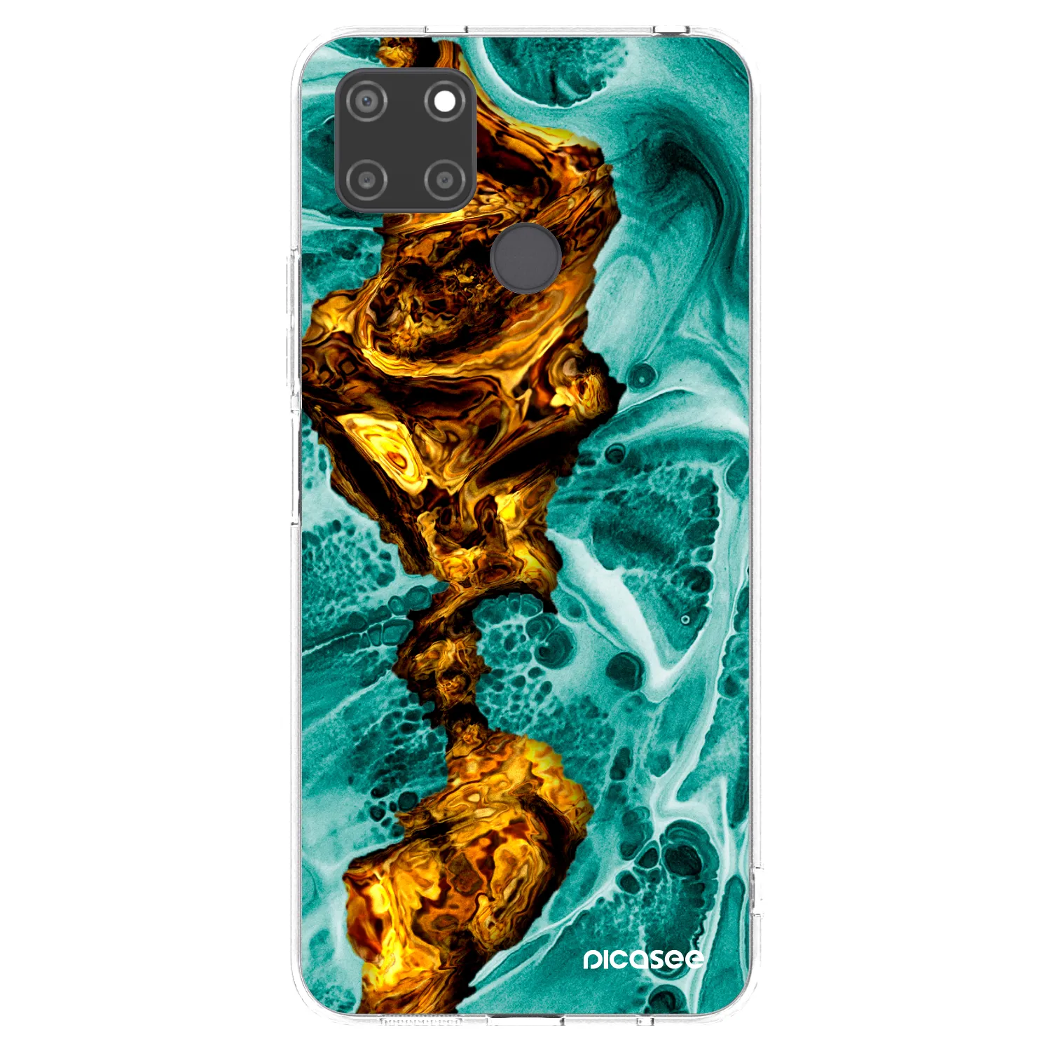 Picasee husă transparentă din silicon pentru Realme C21Y - Goldsky