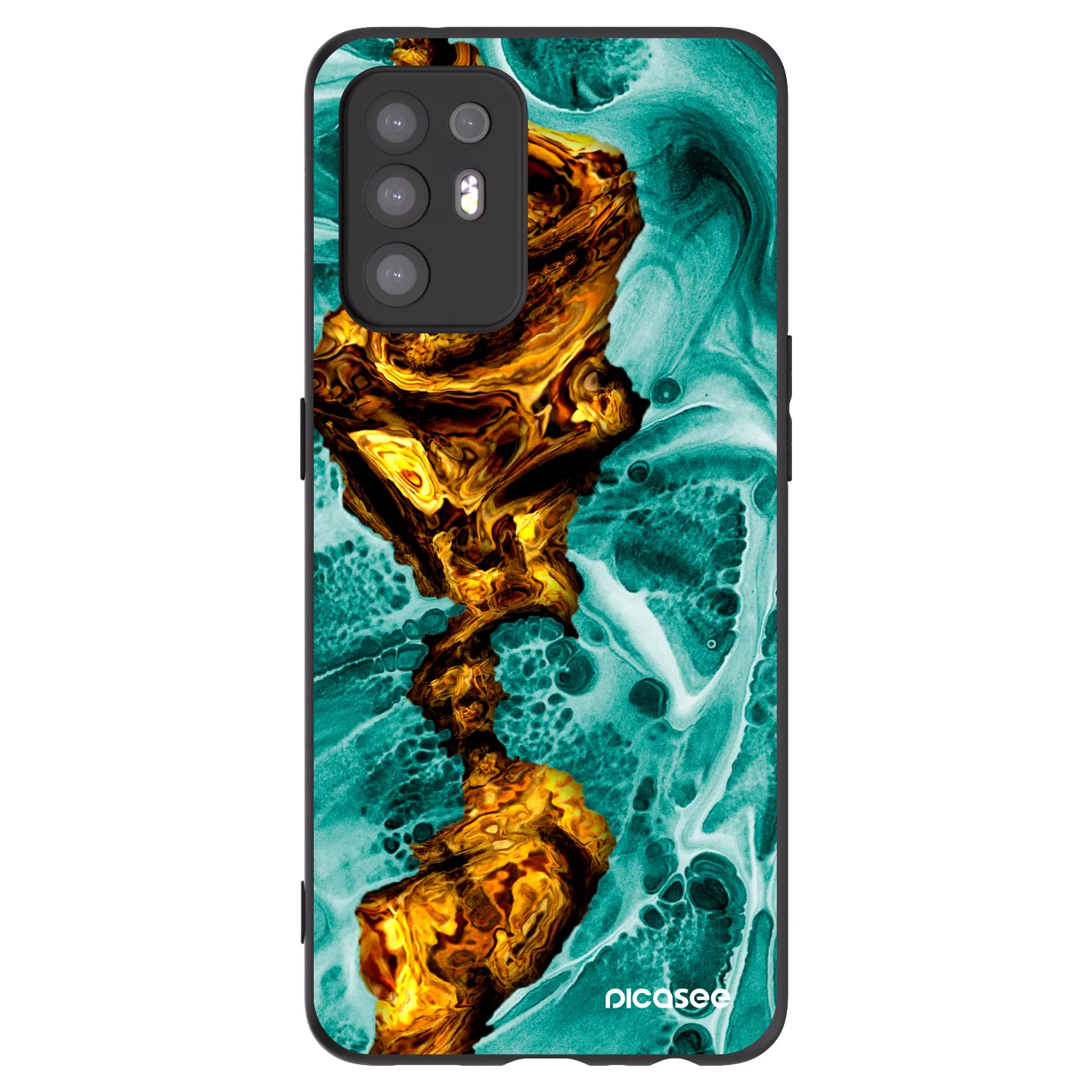 Picasee husă neagră din silicon pentru OPPO A94 5G - Goldsky